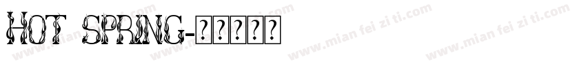 Hot spring字体转换